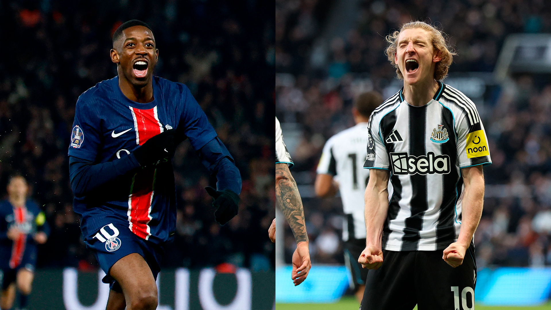 Paris Saint-Germain vs Newcastle por la UEFA Champions League.
